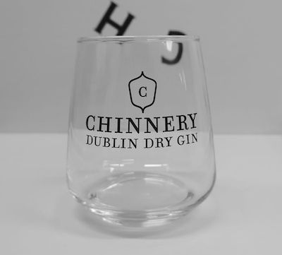 Branded Chinnery Gin glass