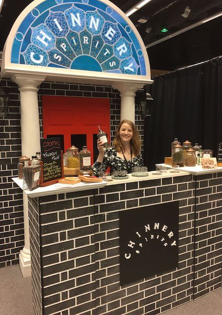 Chinnery Gin exhibition stand (with Leah!)